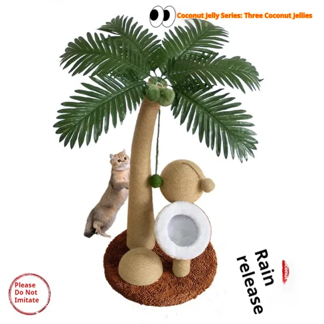 Tropical Rainforest Coconut Tree Coconut Cat Climbing Frame Amber - Shop at LoveMi