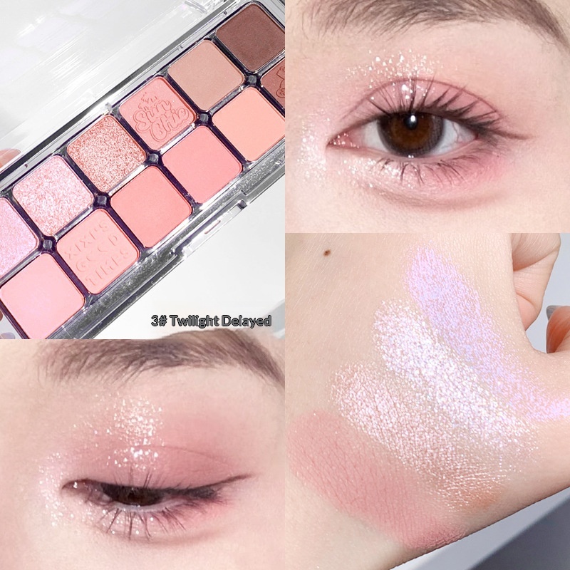 Mist Muse Twelve-Color Eyeshadow Palette Shimmer Sparkle Matte Highlight Contour Blush All-in-One Palette 7