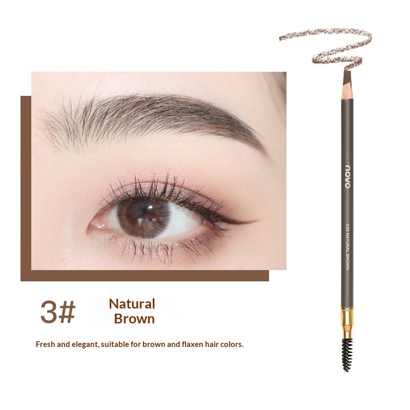 Natural Shaping Machete Smudge-proof Double-ended Eyebrow Pencil 8