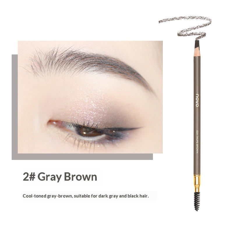 Natural Shaping Machete Smudge-proof Double-ended Eyebrow Pencil 7