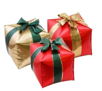 Christmas Retro Balloon Aluminum Foil Gift Box Decoration For Mall Bar Dance Party Props 3Pcs - Shop at LoveMi