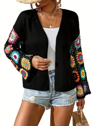 All match Long sleeved Button free Cardigan Black - Shop at LoveMi