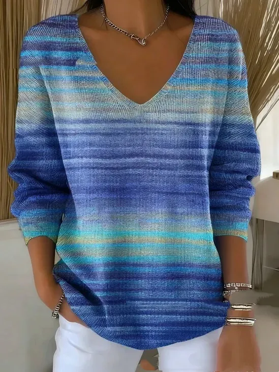 Women's Off Shoulder V Neck Long Sleeve T Shirt 5F184 - Shop at LoveMi