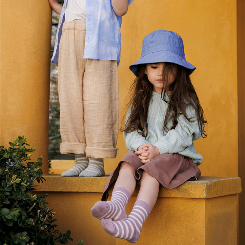 Children's Striped Mid-calf Ankle Socks For Boys And Girls