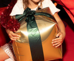 Golden Gift Box Balloon