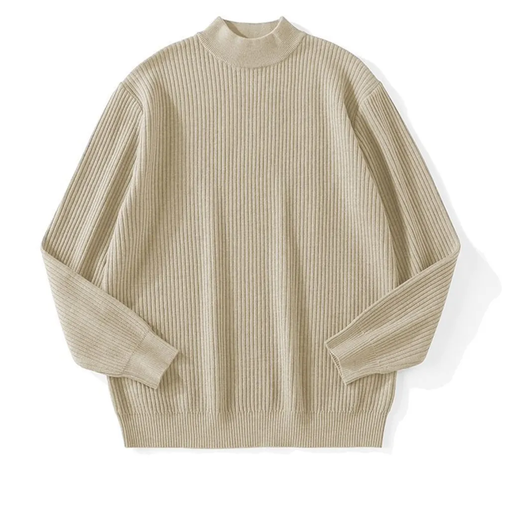Turtle Neck Autumn And Winter Leisure Pure Color - Apricot