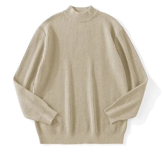 Turtle Neck Autumn And Winter Leisure Pure Color Apricot - Shop at LoveMi
