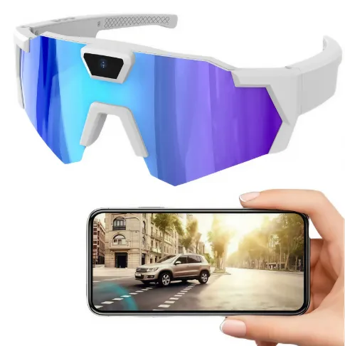 AI Smart Riding Glasses With Camera Blue - Shop at LoveMi