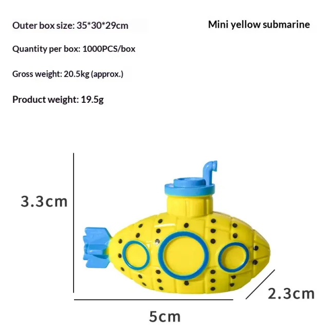 Aquarium PVC Decoration Hiding House Ornament Mini Yellow Submarine - Shop at LoveMi