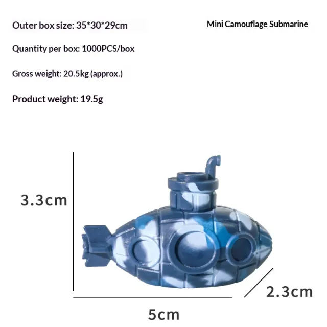Aquarium PVC Decoration Hiding House Ornament Mini Camouflage Submarine - Shop at LoveMi