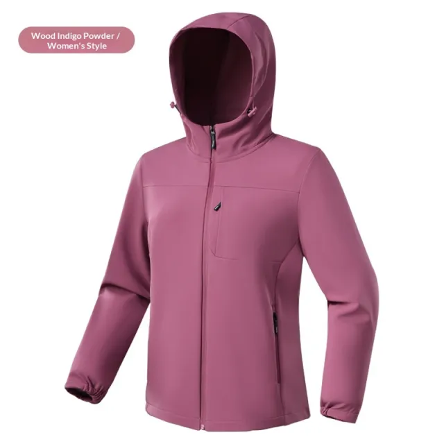 Windproof Casual Fleece lined Warm Hooded Sweatshirt For Women Wood Dust Powder - Shop at LoveMi