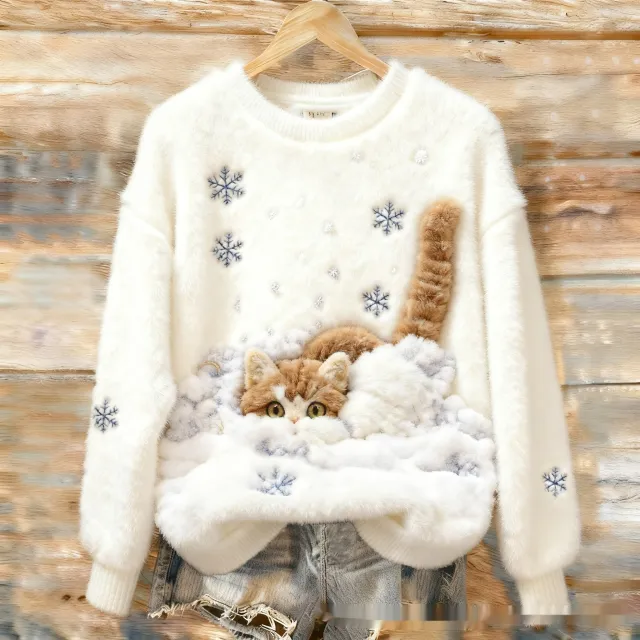 3D Digital Printed Flannel Sweatshirt Women Fhryl16 3Xl - Shop at LoveMi