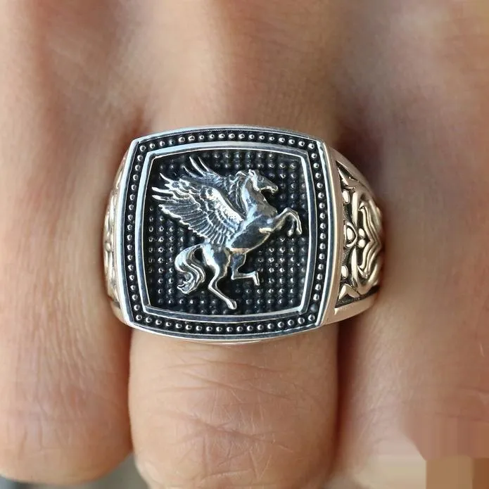 Retro Horse Ring Simple And Versatile - Antique Silver Horse Ring