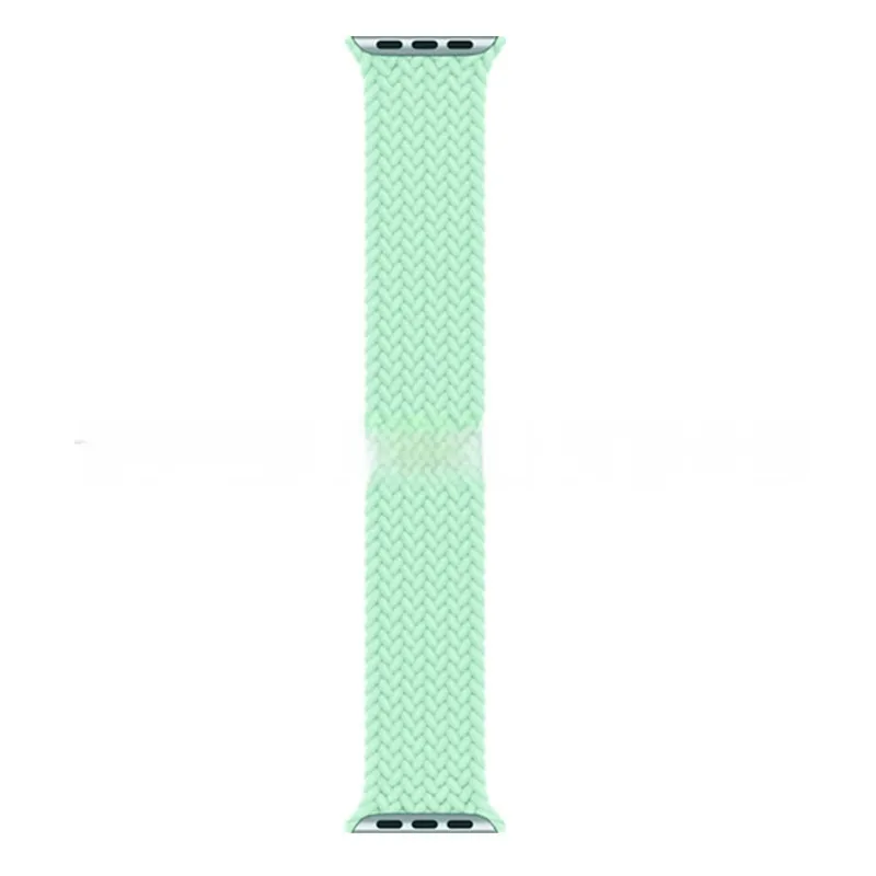 Nylon Braided S10 Compatible With IWatch 789SE Elastic - Pistachio Green