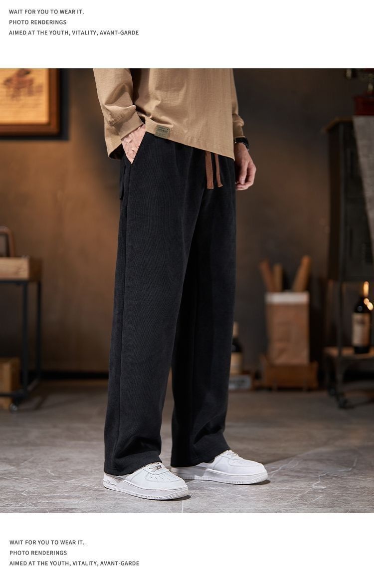 Men's Straight-leg Pants-Loose-style Fleece-lined Trousers Dd8dccea 1115 46d4 Beda 9635c661aeb5 Trans