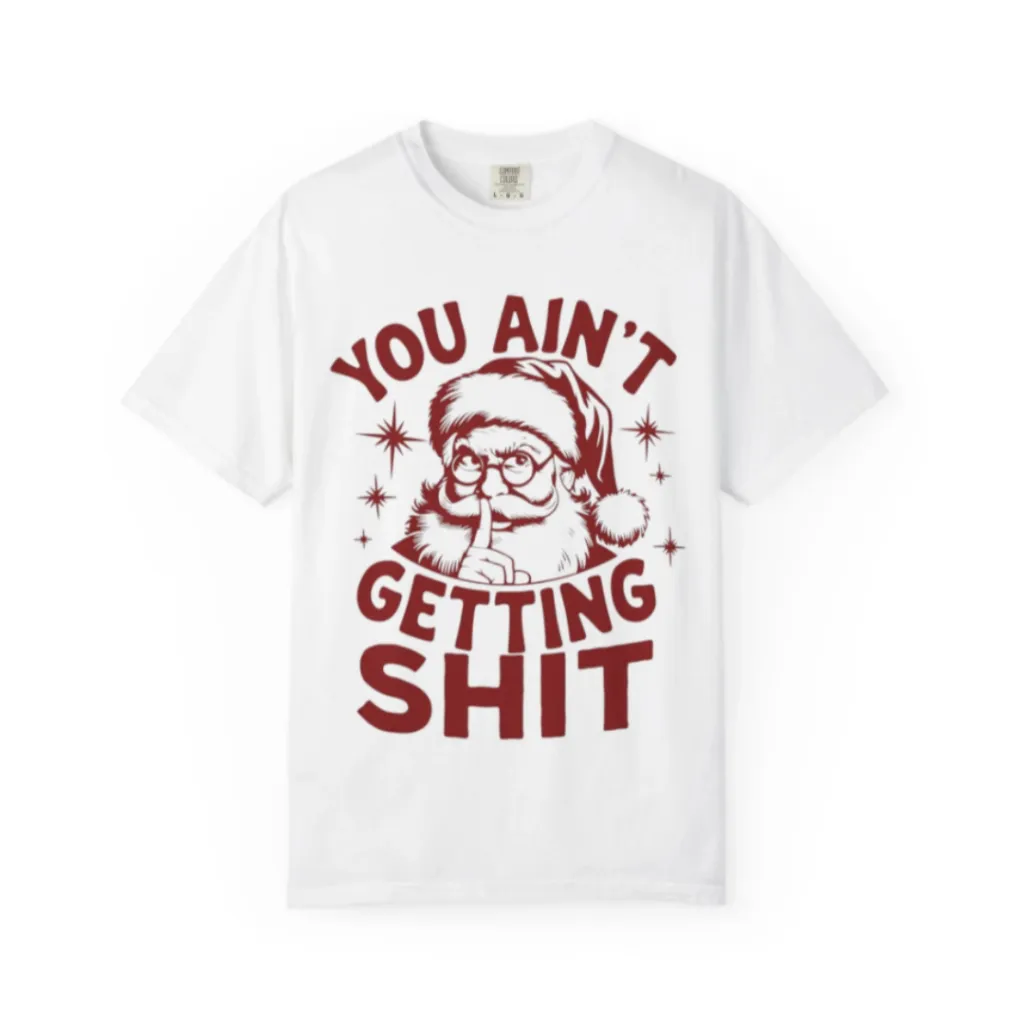 Women's Casual Round Neck Christmas Print Short Sleeve - White