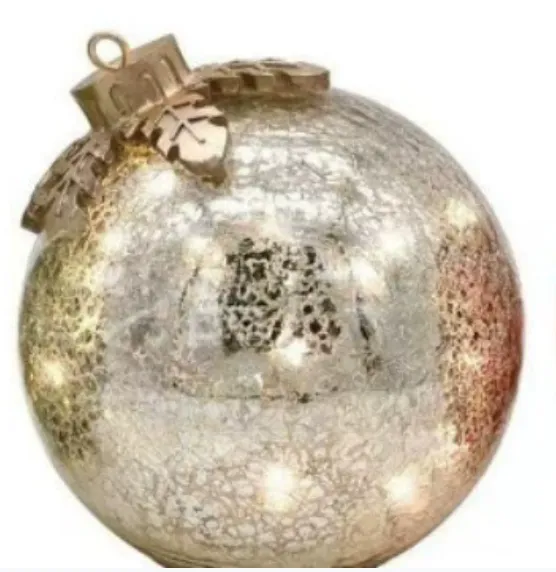 Battery powered Glass Desktop Christmas Decorations Yellow - Shop at LoveMi