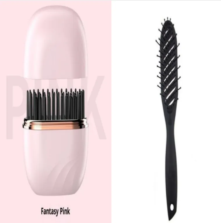 Mini Hair Straightening Comb Wireless Charging Portable