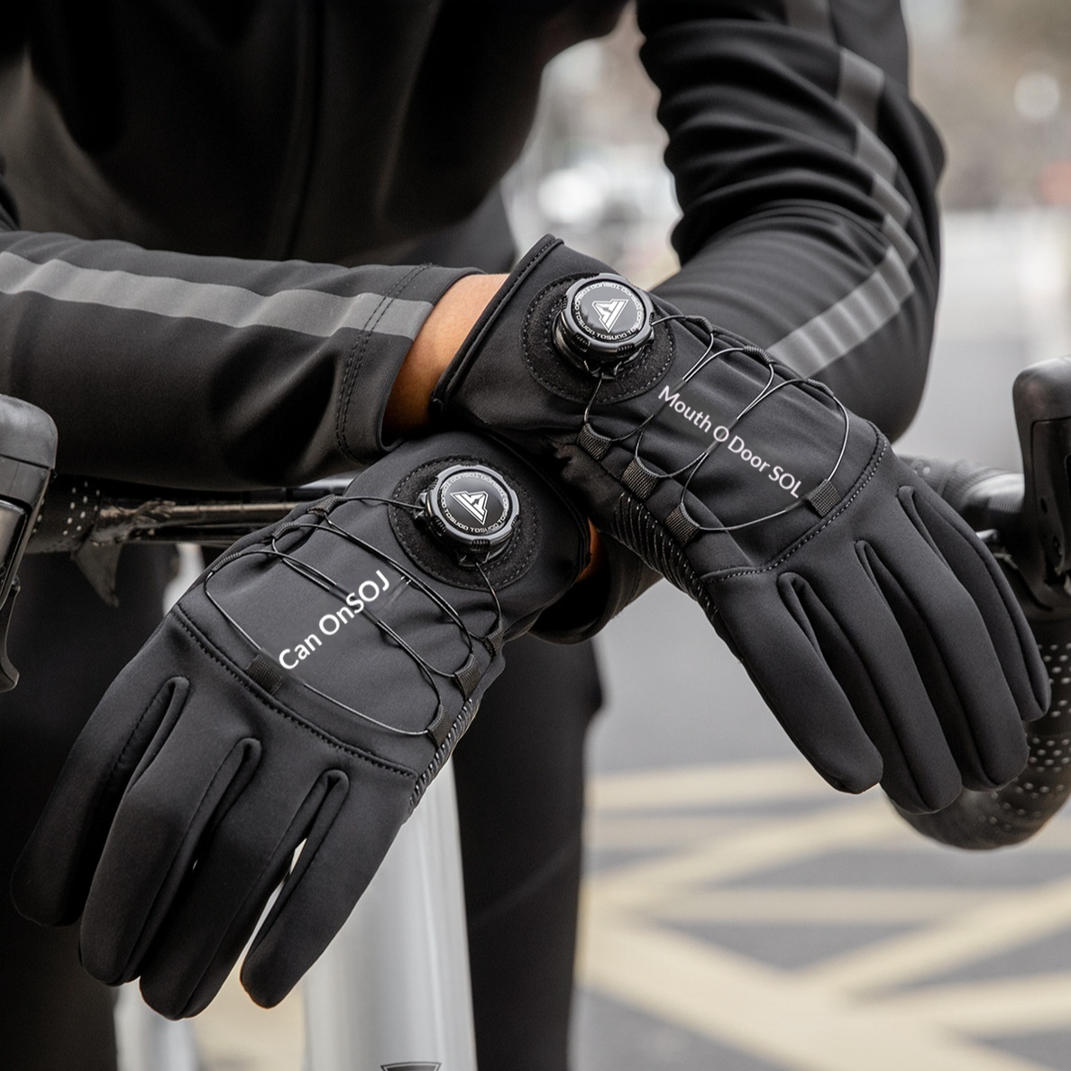 Warm And Windproof Mountain Road Bicycle Electric Bike Long Finger Riding Gloves