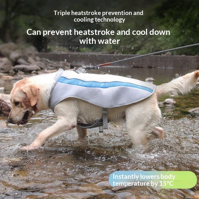 Cooling Vest For Medium And Large Dogs Pet Clothing For Heatstroke Prevention