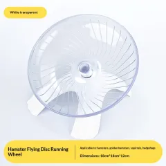 Hamster Running Wheel Flying Saucer Silent No-stick Feet Exercise Treadmill - White - View 1