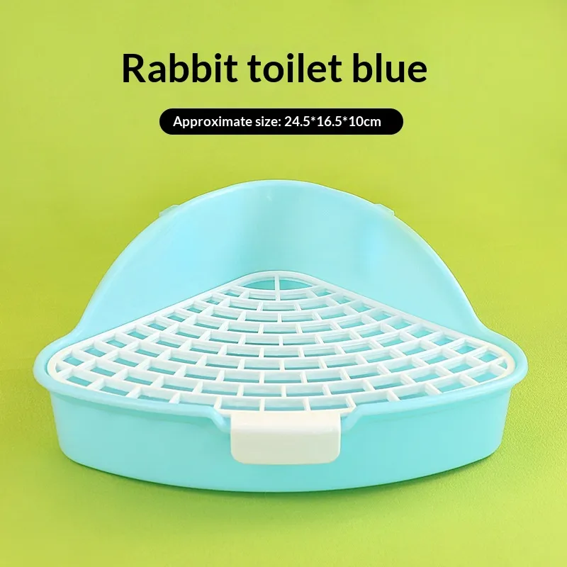 Pet Bunny Triangle Toilet Supplies Potty - Blue