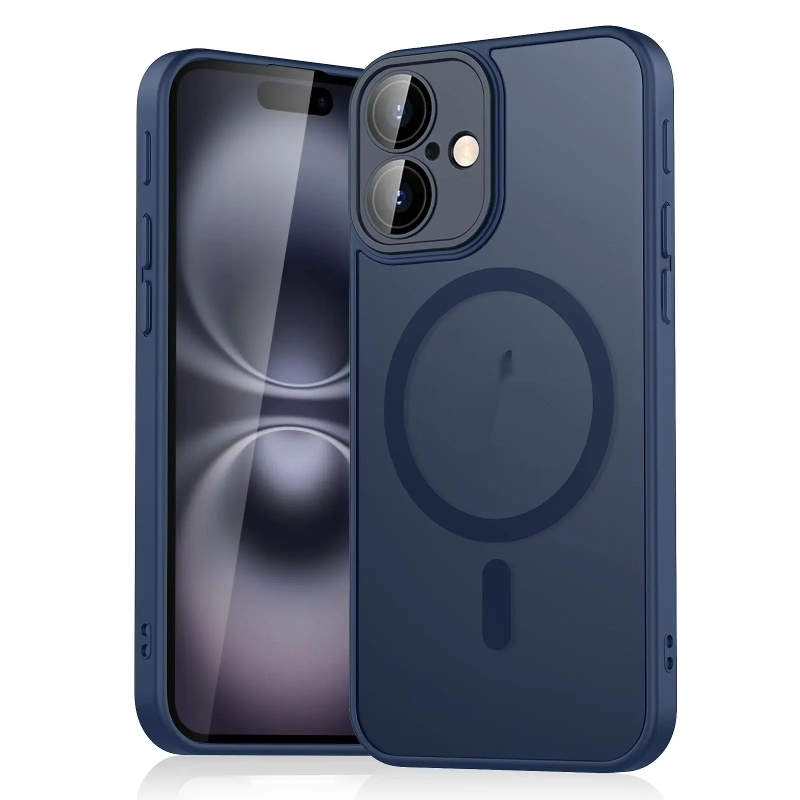 Magnetic Suction Skin-feel Semi-transparent Full-coverage Phone Case