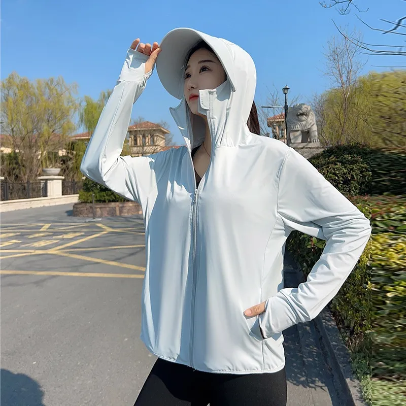 Jasmine Searches For Women's New Style Ice Silk Wide-brim Sun Protection Clothing - Plum Powder Girl