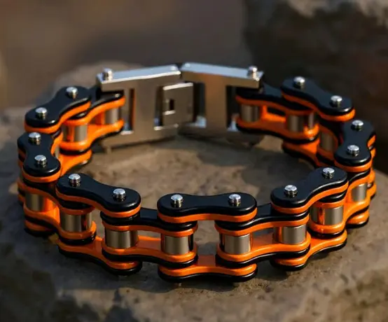 European And American Popular Stainless Steel Bicycle Bracelet