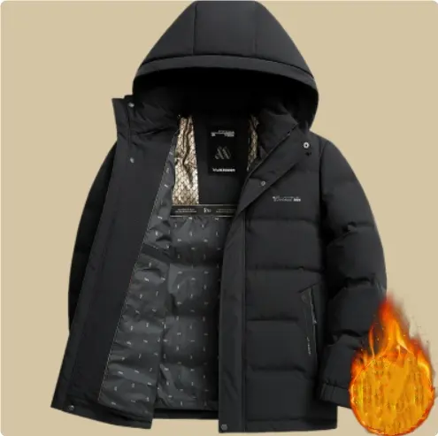 Middle-aged And Elderly Men's Winter Short Hooded