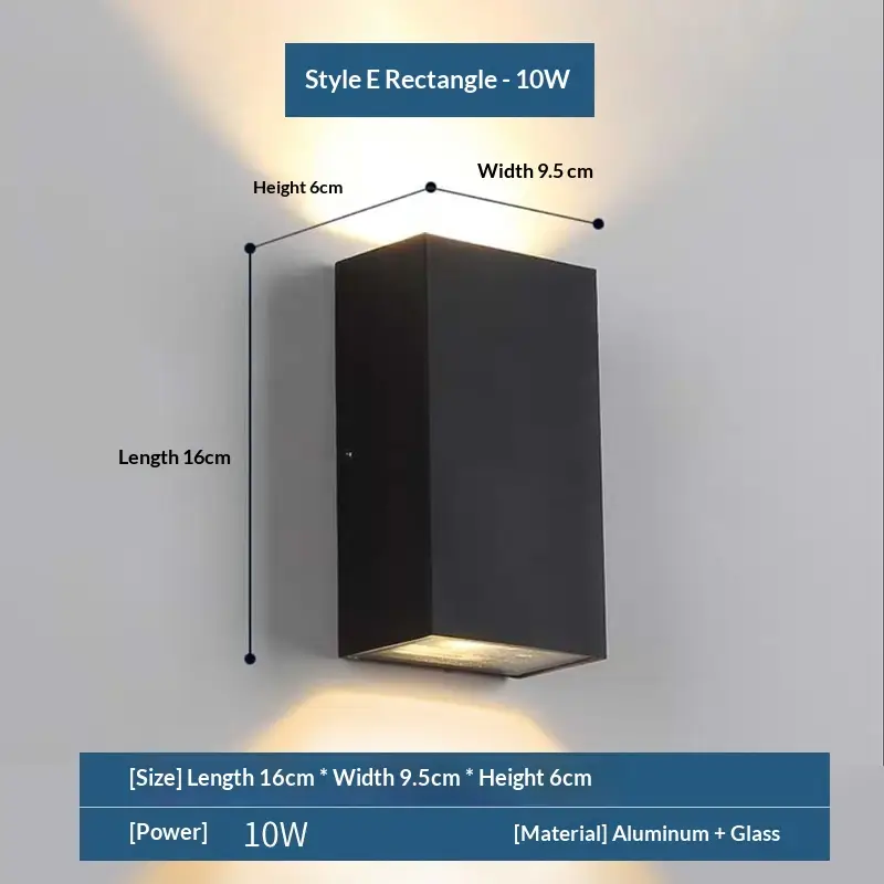 Outdoor Simple Wall Lamp LED Double-head Courtyard Light