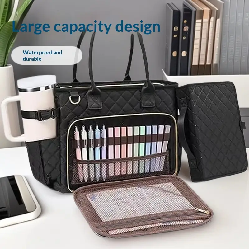 Large Capacity Book Storage Bag Portable Tote Bag For Travel