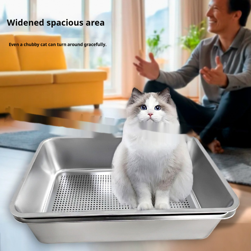 Leak-proof Sand Filtering Extra Large Detachable Toilet Open Cat Litter Box