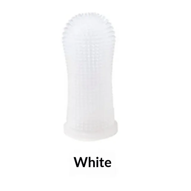 360 degree Silicone Finger Toothbrush For Cross border Pets, Deep Oral Cleaning Finger Sleeve For Dogs And Cats White - Shop at LoveMi
