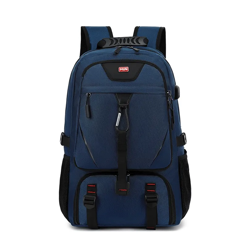 Outdoor Mountaineering Waterproof Extra Large Capacity Travel Luggage Backpack - Navy