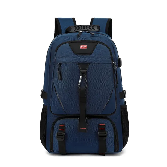 Outdoor Mountaineering Waterproof Extra Large Capacity Travel Luggage Backpack Navy - Shop at LoveMi