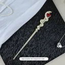 Golden Crystal Snake Hairpin