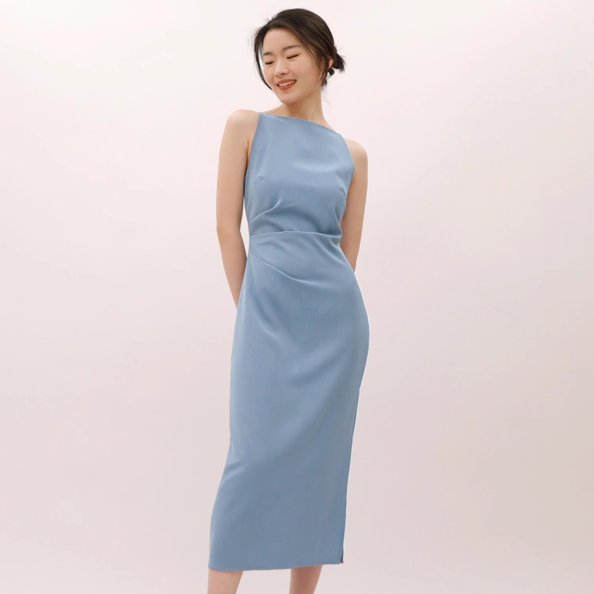 A Lady's French One shoulder Casual Dress Mint - Shop at LoveMi