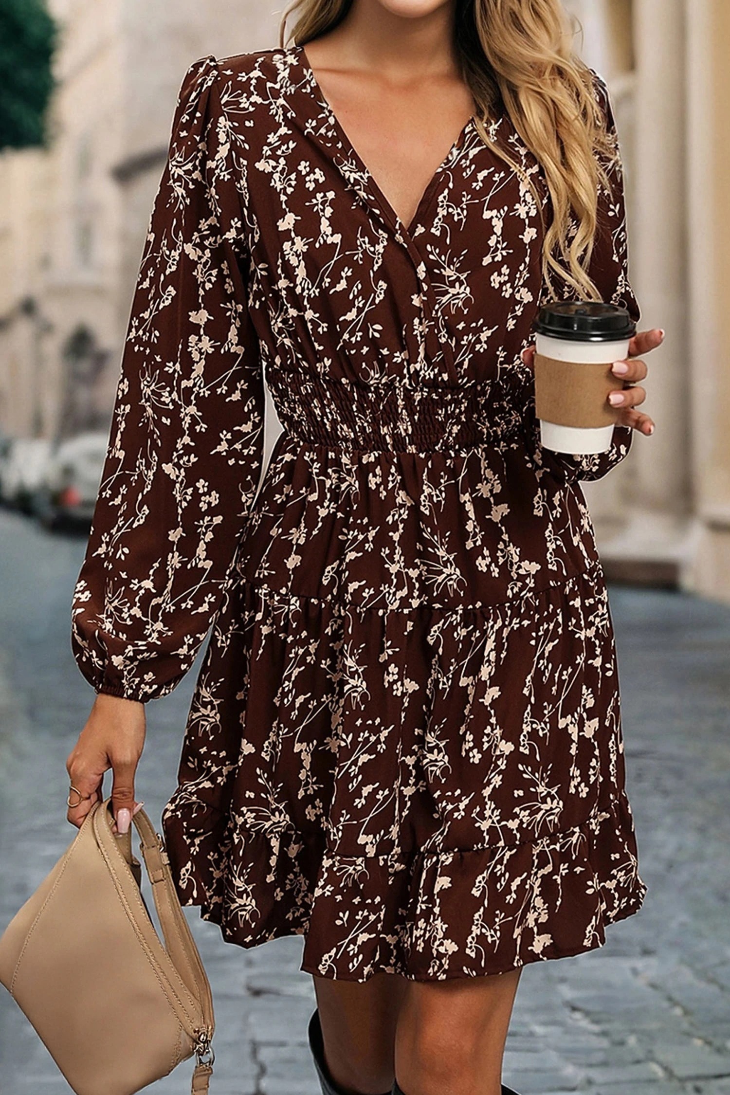 Floral Long-Sleeve Dress, picture 5 of 5