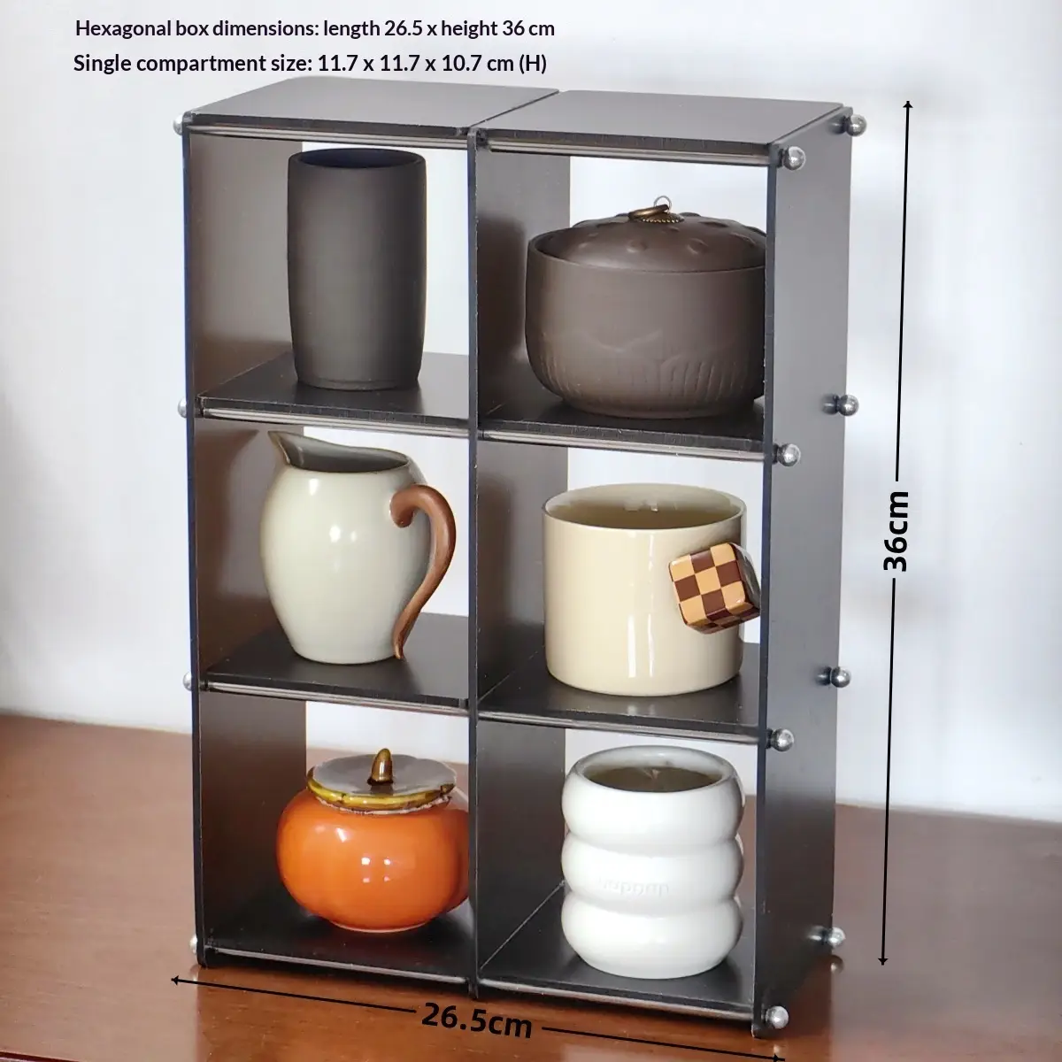 Desktop Multi-layer Grid Transparent Display Shelf