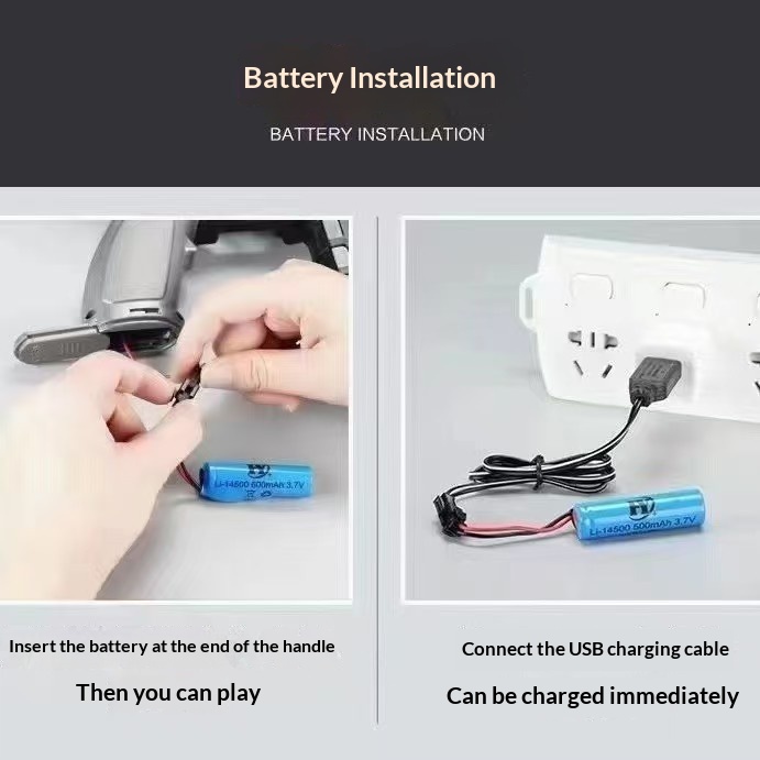 Pistolet Jouet Électrique AK47 — Modèle Automatique Rechargeable USB 2