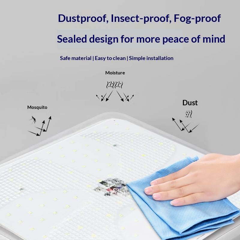 Waterproof High-power Outdoor Square Solar Ceiling Light