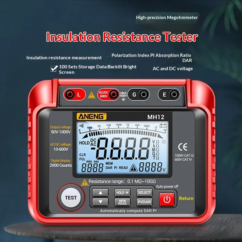 Insulation Tester High-precision Digital Resistance Voltage Measuring