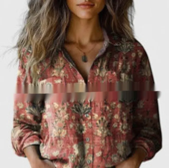European And American Women's Casual Floral Shirt 142 Nkqfxcs 61 - Shop at LoveMi