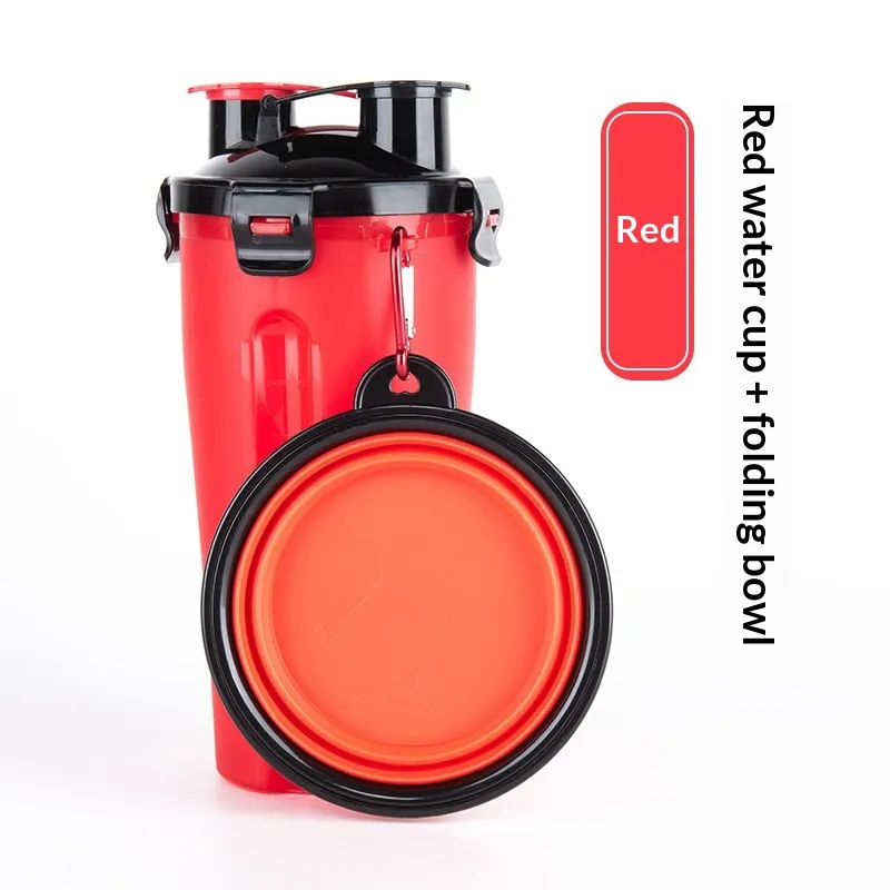 Portable Pet Dog Water Cup Hanging Dog Food Bowl Foldable Dog Bowl - Independent Opp Bag