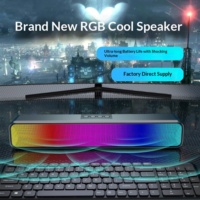 RGB Colorful Desktop Speaker With Colorful Subwoofer Wireless Bluetooth Audio