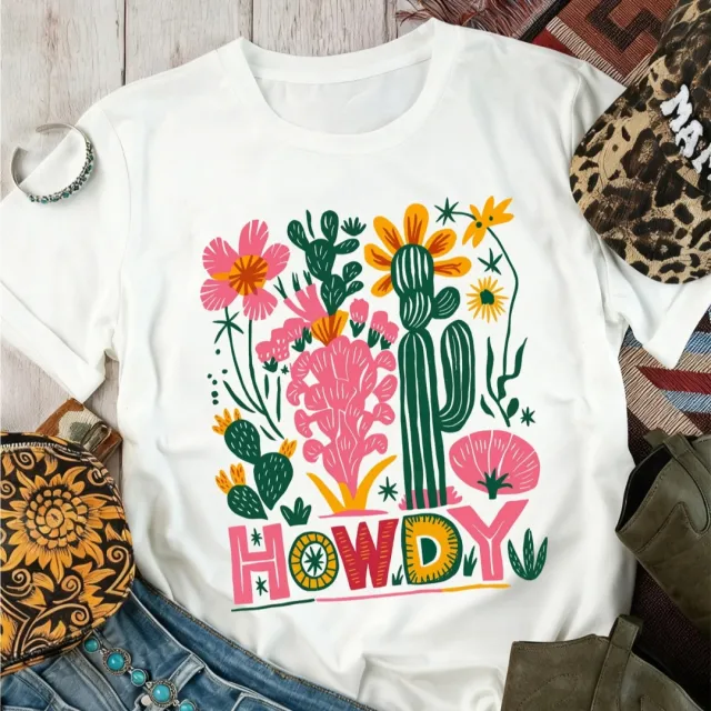 Women's Casual Round Neck Versatile Embroidered Short Sleeve White - Shop at LoveMi