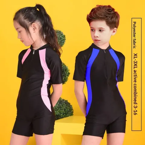 Boys and Girls Sun Protection Diving Sport Short Sleeve