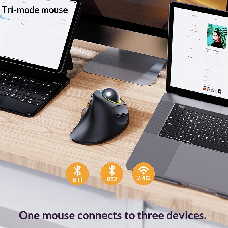 Wireless Bluetooth Dual-Mode Trackball Mouse