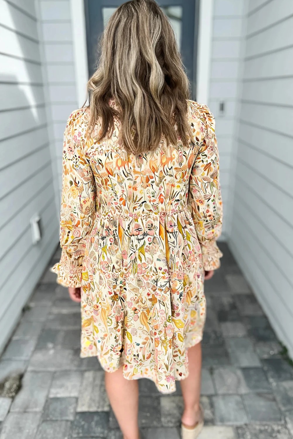 Floral Long-Sleeve Dress, picture 2 of 5